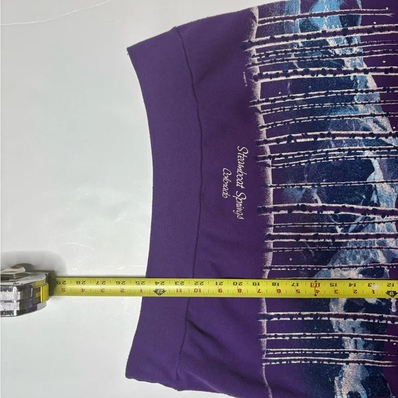 Vintage 90s Steamboat Colorado Wrap Around Crewneck Sweatshirt Size L - Picture 6 of 9